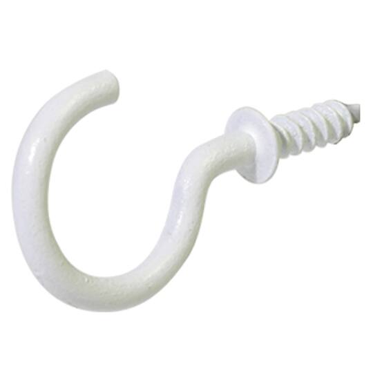 7/8" White Cup Hooks, 20 Pack 